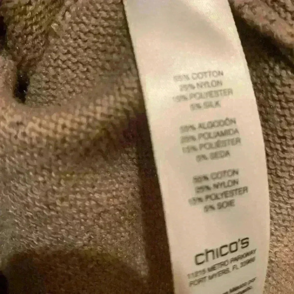 Chico Fringe Kenton Cowl Sweater Size 0 - Picture 8 of 8